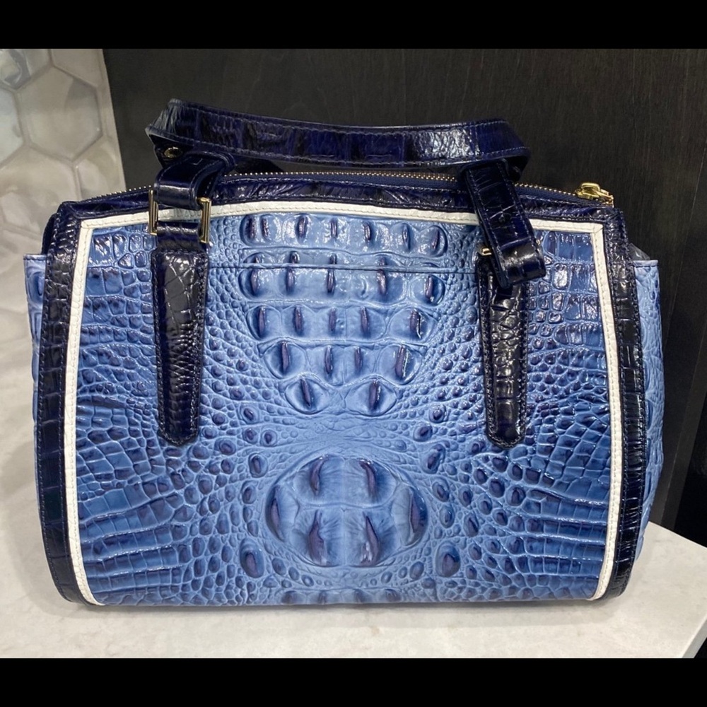 Brahmin Small Alice in blue tri color